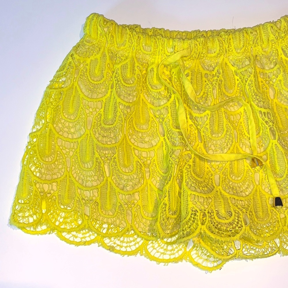 Yellow Lace Shorts